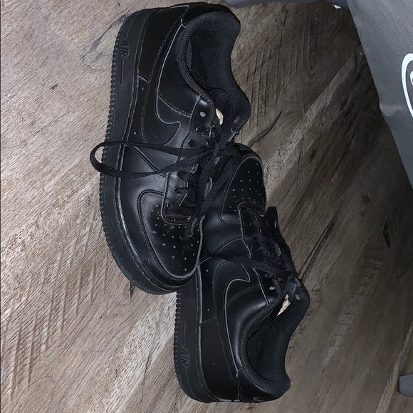 All Black Air Force 1s - Picture 2 of 4